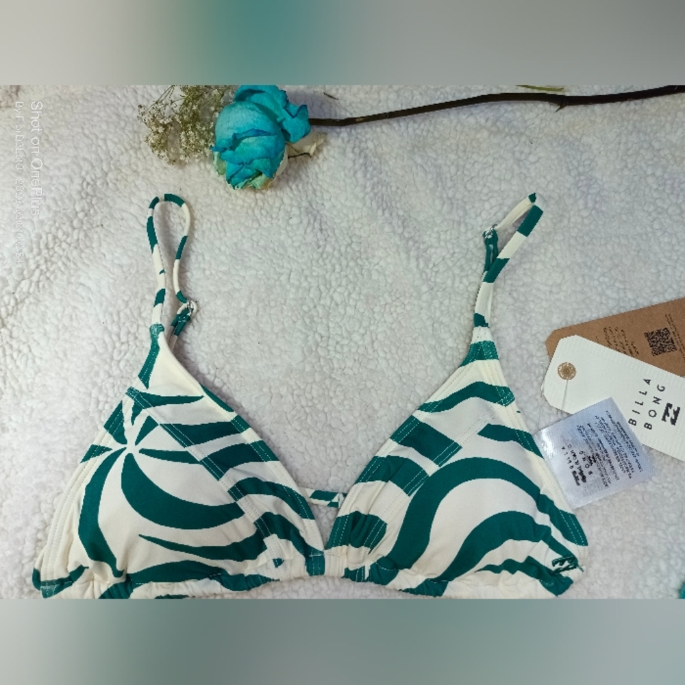 Billabong Teal and White Bikini